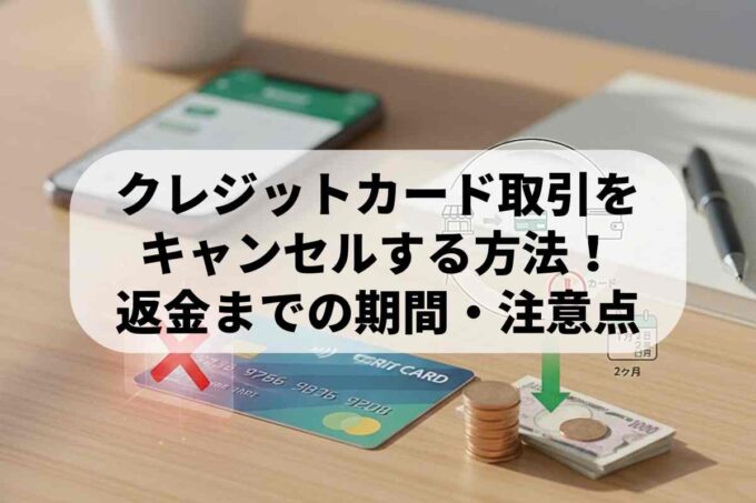 クレジットカードの取引をキャンセルする方法！返金までの期間と注意点は？