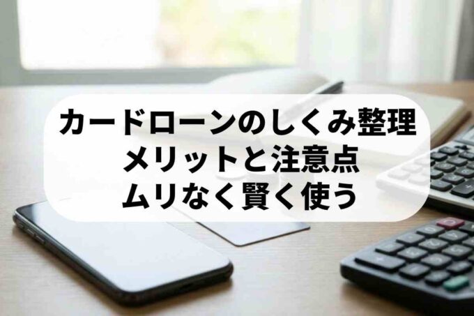 【初心者向け】カードローンの仕組みとは？メリット・デメリットと賢い使い方