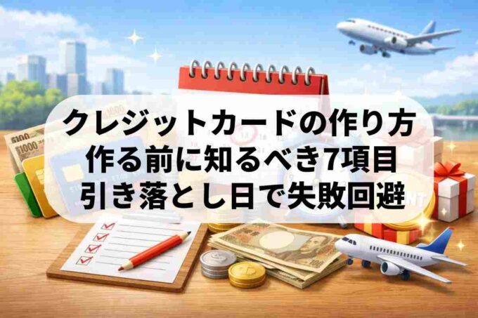 クレジットカードの作り方！引き落とし日で失敗しない選び方【必読】