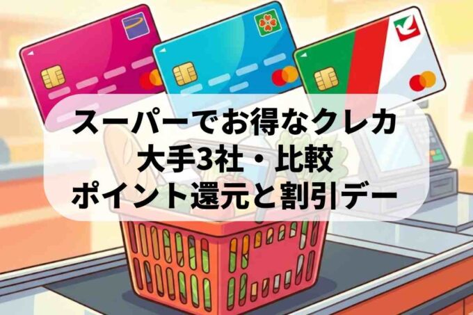 スーパーでお得なクレジットカード3選！イオン・ライフ・ヨーカドー比較