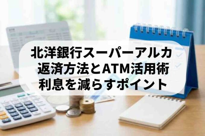 北洋銀行スーパーアルカの返済方法を完全解説！アプリ返済や利息を減らすコツ