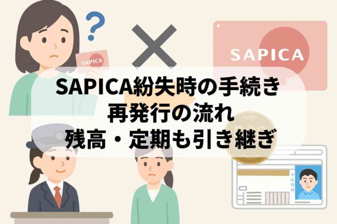 SAPICAを紛失した時の再発行手順｜手数料やデポジット返金まとめ