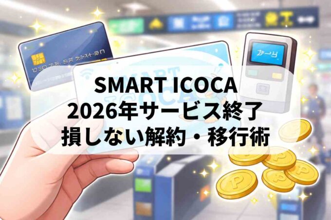 SMART ICOCAは新規発行終了！既存会員の使い方と代替案