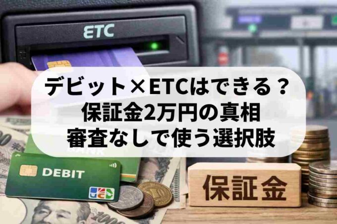 デビットカードでETCカードを使う方法！20,000円の保証金は本当？