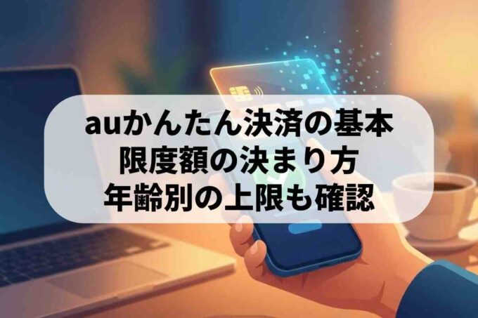 auかんたん決済の利用限度額まとめ｜年齢別上限・確認・変更の注意点