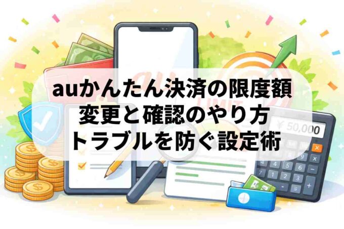 auかんたん決済の限度額変更と確認方法！トラブルを防ぐ賢い設定術