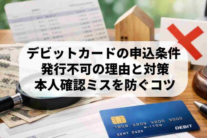 デビットカードの審査が厳しい？発行不可になる理由と最新条件！