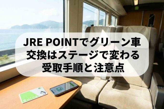 JRE POINTでグリーン券は交換できない？ポイントで乗る条件とお得な使い方
