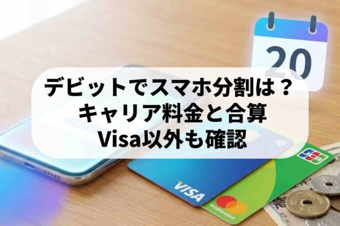 デビットカードでスマホ分割はできる？対応ブランドと注意点
