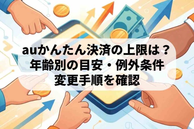 auかんたん決済の利用限度額はいくら？年齢別の上限と変更設定の手順！