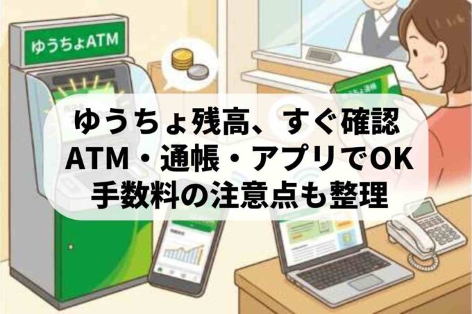 ゆうちょ銀行の残高を見る方法！手数料無料で確認できる5つのパターン