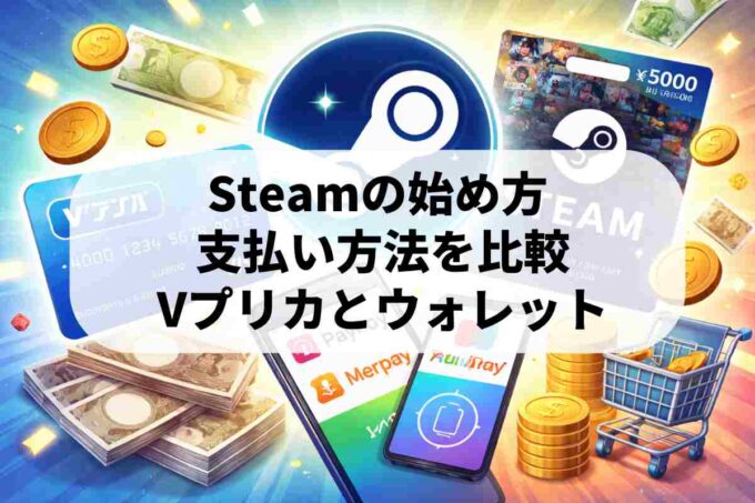 Steamの使い方と支払い方法を解説！Vプリカとウォレットを比較