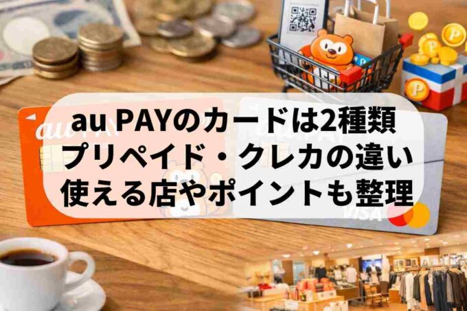 au PAY プリペイドとカードの違いとは？2枚の特徴と使い分けを解説！