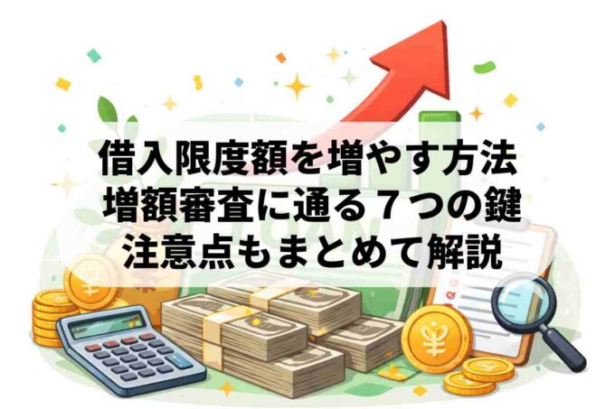 借入金の限度額を増額する方法！審査を突破する７つの鍵と注意点