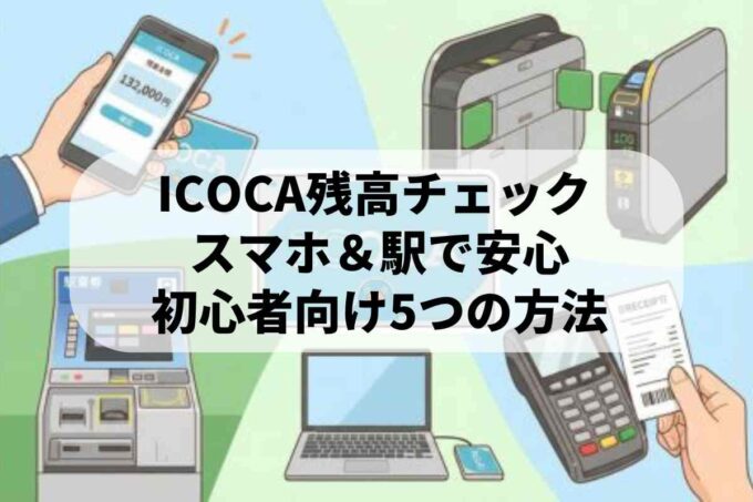 ICOCAの残高確認はスマホや駅で！初心者も分かる5つの方法と手順