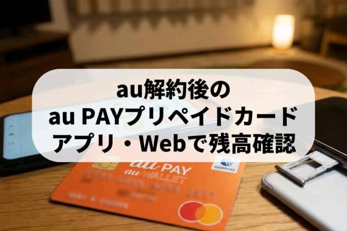 au解約後のau PAYプリペイドカード残高確認！アプリ・Webでの使い方
