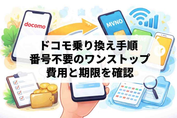ドコモのMNP転出・ワンストップ手順！解約金や手数料は無料？手順まとめ