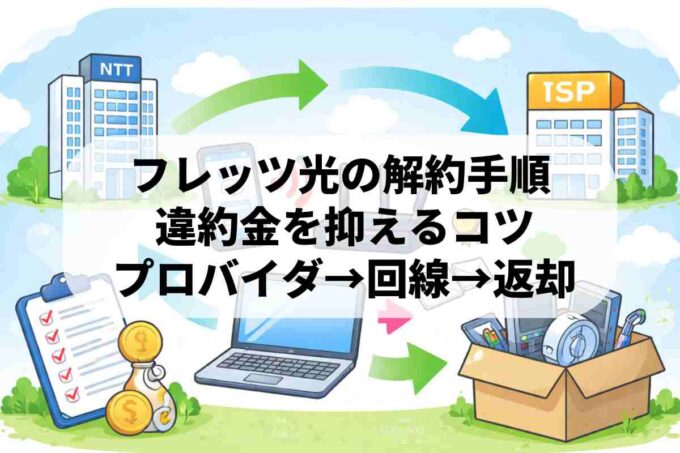 フレッツ光のやめ方を解説！解約金を安くする解約手順とコツ