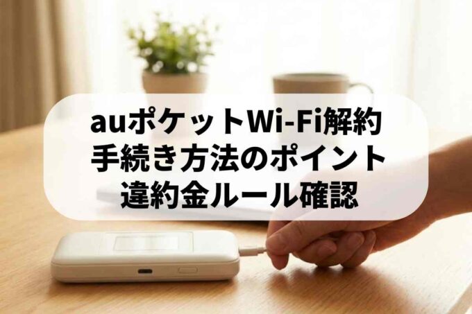 auのポケットWi-Fi（WiMAX）解約方法！手順と違約金の注意点を解説