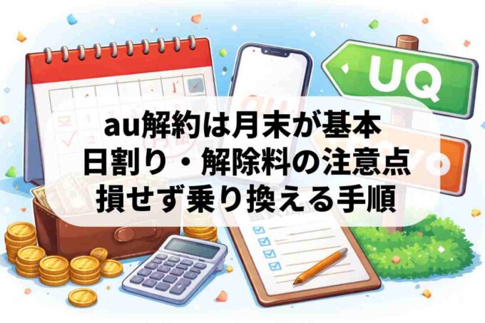 auの解約は月末がベスト？違約金なしでやめる方法を解説