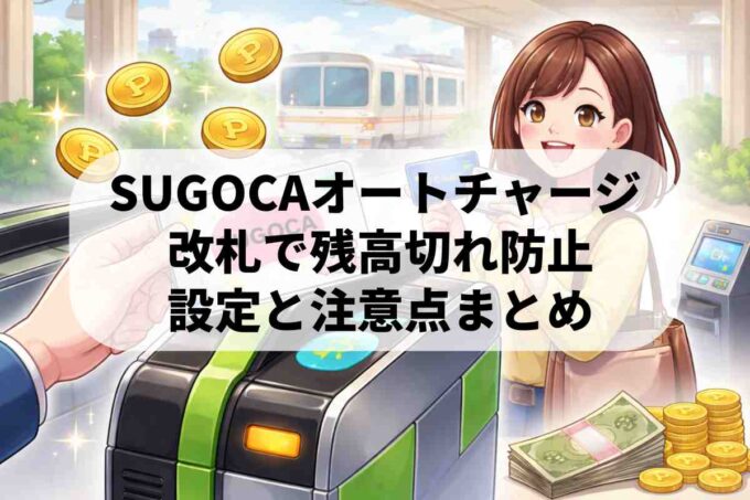 【SUGOCA】オートチャージのやり方と注意点！JQカードで賢く貯めるコツ