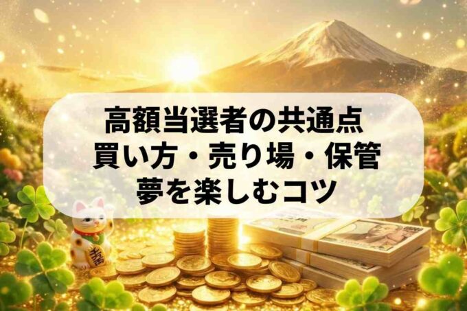 1億円以上を狙いたい！宝くじ高額当選者の共通点と当て方のコツ