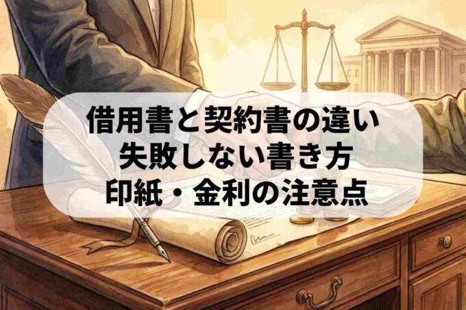 金銭消費貸借契約書とは？書き方や収入印紙・借用書との違いを解説！