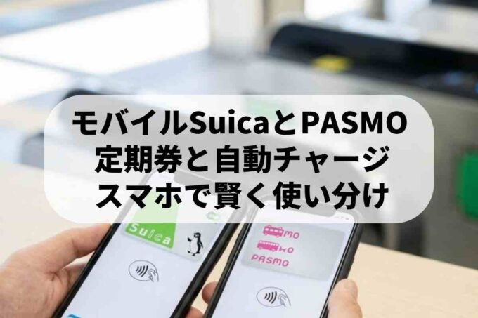 モバイルSuicaとPASMOの違いを比較！自分に合う選び方ガイド