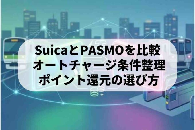 SuicaとPASMOの違いを徹底比較！オートチャージ機能やポイント還元を調査