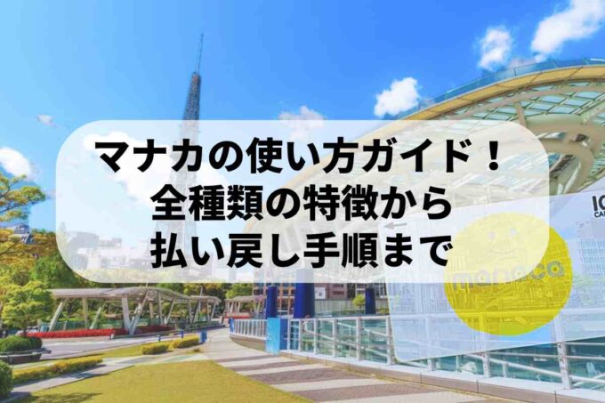 マナカの使い方ガイド！全種類の特徴から便利な機能・不要な時の払い戻し手順まで