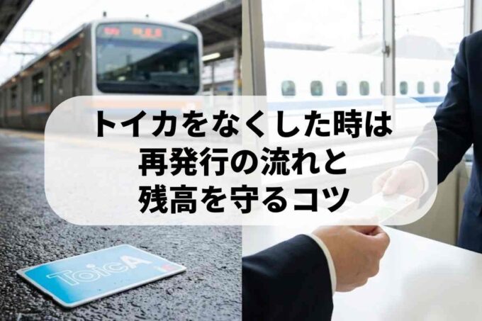 トイカを紛失したらどうする？再発行の手順と手数料・期限を解説！