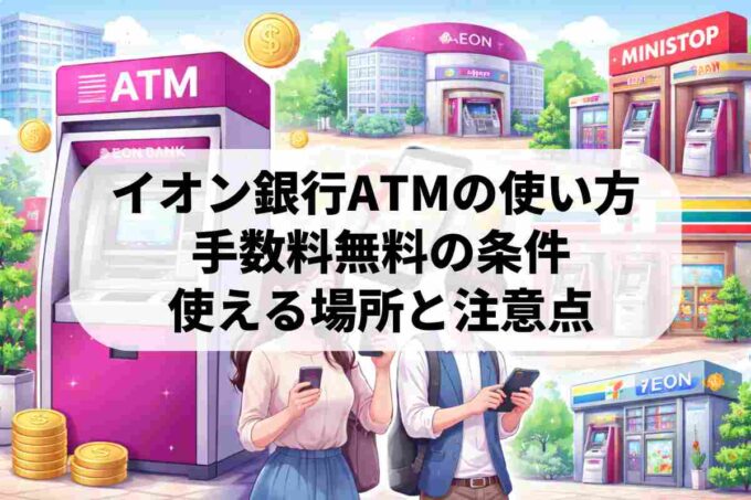 イオン銀行ATMは手数料無料？24時間使える場所や提携銀行も解説！