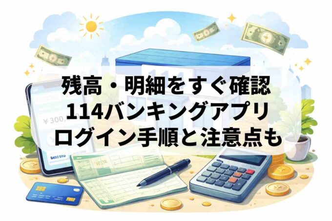 114銀行の利用方法と残高照会方法を教えます！