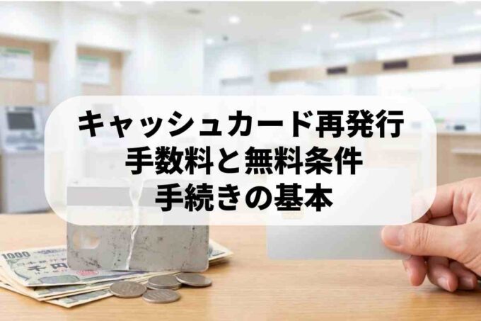 キャッシュカード再発行の手数料はいくら？無料条件と手続き