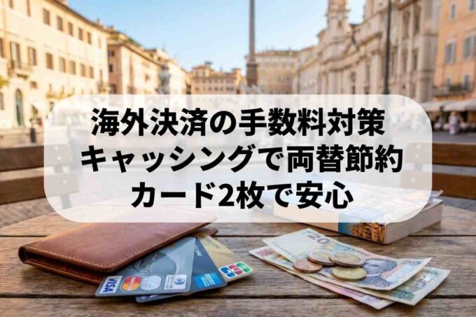 海外決済の手数料対策 キャッシングで両替節約 カード2枚で安心