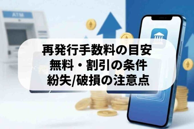 キャッシュカード再発行手数料はいくら？安くする方法と銀行のポイント制度を解説