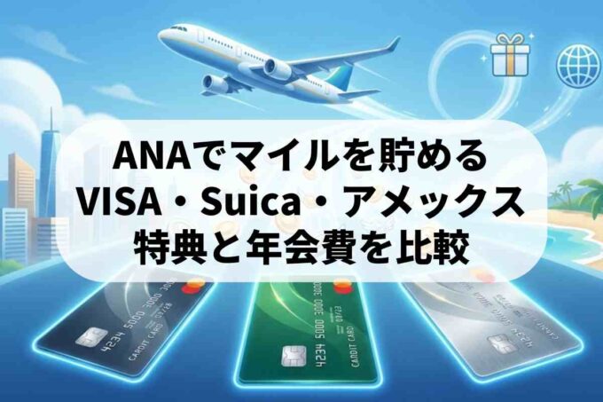ANAクレジットカードでマイルを貯める方法！3種類のカードを解説します