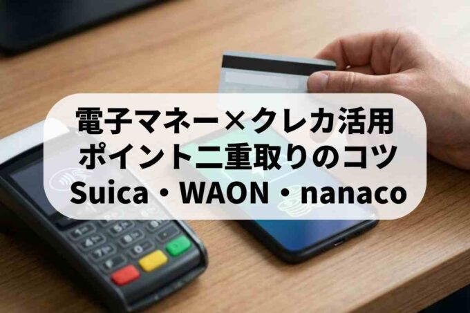 電子マネーをクレジットカードチャージ！還元率アップ方法を教えます