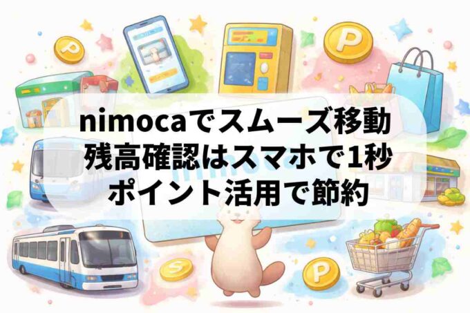 nimocaの残高不足にアプリやコンビニで賢くチェックする方法と活用術