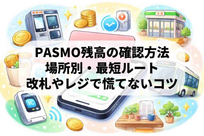 PASMO残高不足に！スマホをかざすだけの確認術から裏ワザを解説