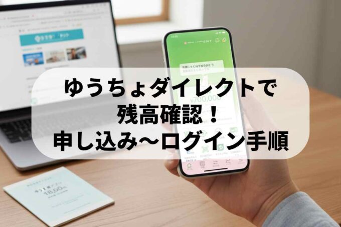 ゆうちょダイレクトで残高確認！「申し込み〜ログイン手順」までを教えます！