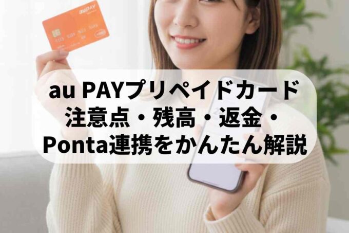 au PAYプリペイドカードの注意点まとめ｜残高・返金・Ponta連携をわかりやすく解説