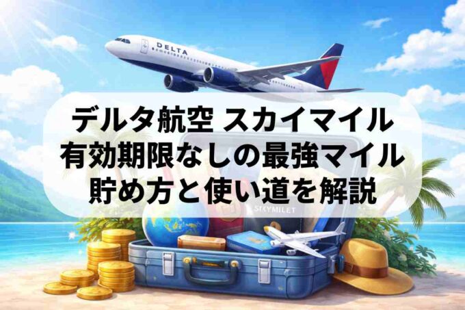 デルタ航空スカイマイルを徹底解説！貯め方と使い道