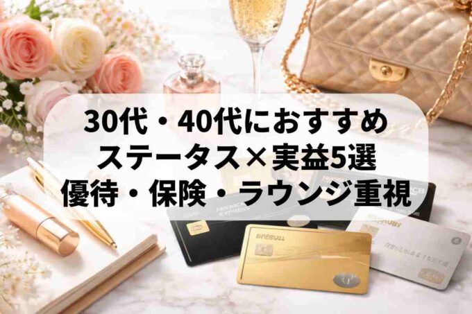 30代・40代の大人女子に！ステータスと実益を両立する厳選カード5選