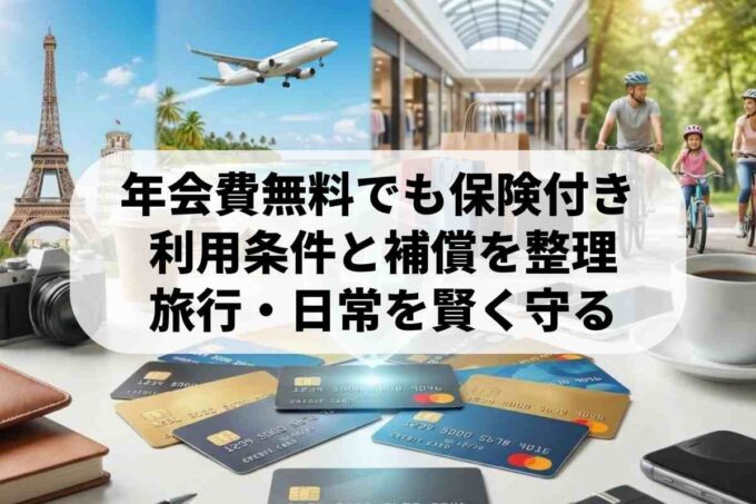 クレジットカード付帯保険の賢い使い方！年会費無料で選ぶ補償のポイント