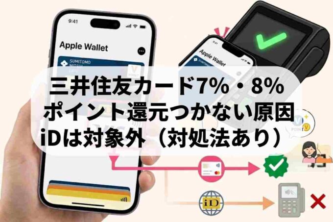 三井住友カードのポイント還元がiD決済で対象外になる理由を解説するアイキャッチ画像
