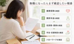 無職になったらまず確認したい健康保険・年金・住民税・手当・ハローワークの手順